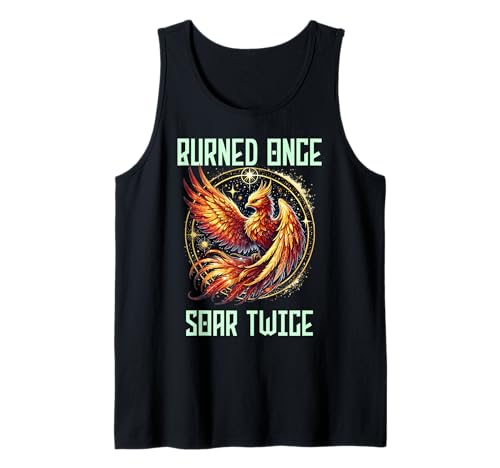 Herren Burned Once Soar Twice, Phoenix-Zitat, Rebirth Motivation Tank Top Herren Burned Once Soar Twice, Phoenix-Zitat, Rebirth Motivation Tank Top von Phoenix Rising