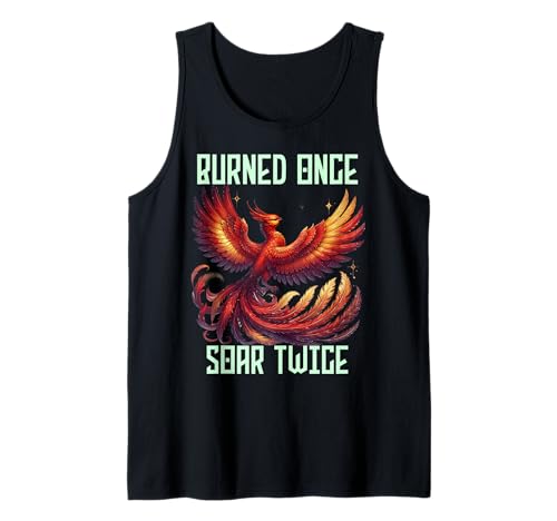 Herren Burned Once Soar Twice, Phoenix-Zitat, Rebirth Motivation Tank Top Herren Burned Once Soar Twice, Phoenix-Zitat, Rebirth Motivation Tank Top von Phoenix Rising