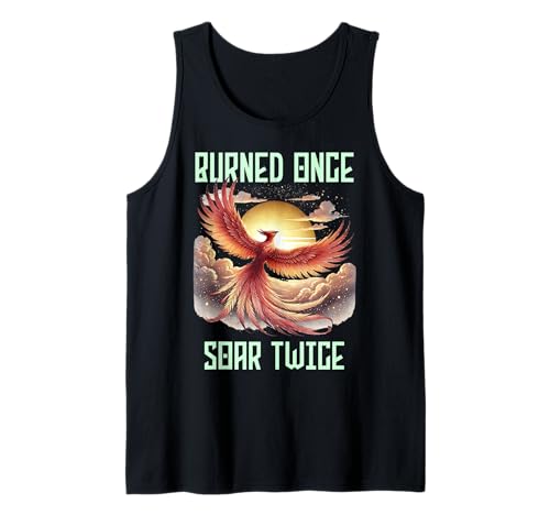 Herren Burned Once Soar Twice, Phoenix-Zitat, Rebirth Motivation Tank Top Herren Burned Once Soar Twice, Phoenix-Zitat, Rebirth Motivation Tank Top von Phoenix Rising