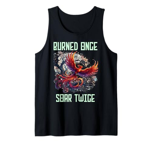 Herren Burned Once Soar Twice, Phoenix-Zitat, Rebirth Motivation Tank Top Herren Burned Once Soar Twice, Phoenix-Zitat, Rebirth Motivation Tank Top von Phoenix Rising