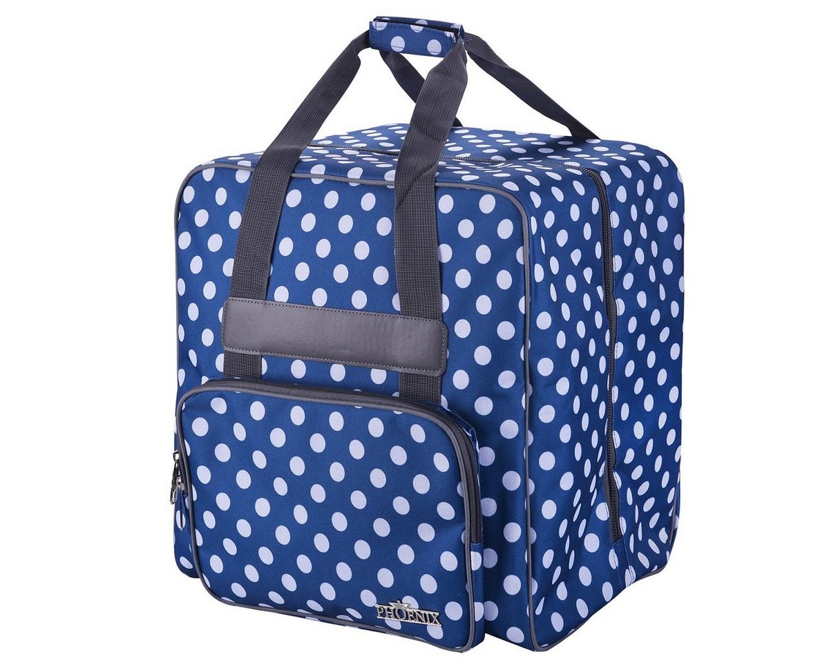 Phönix Nähmaschinentasche Phönix Overlocktasche Polka Dots blau von Phönix