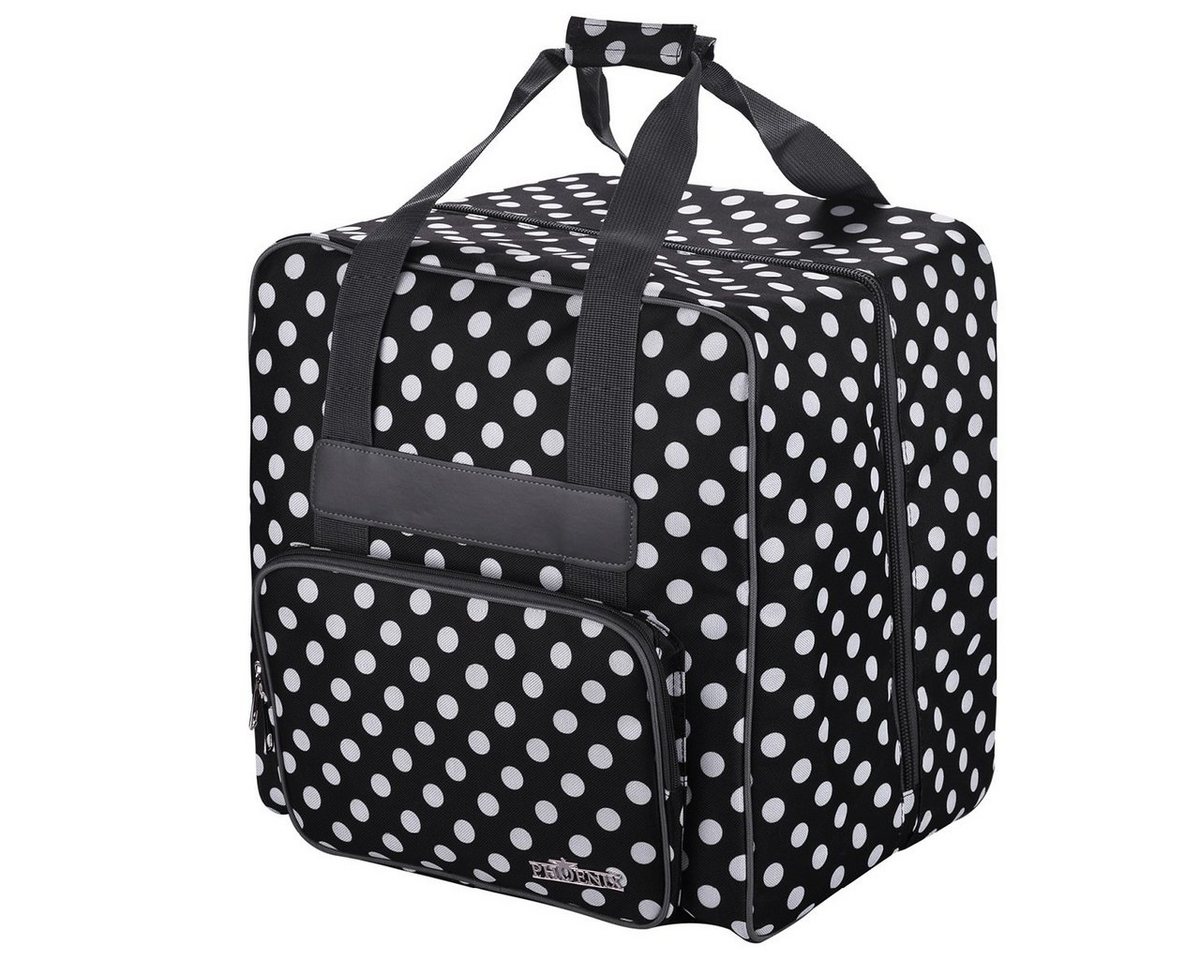 Phönix Nähmaschinentasche Phönix Overlocktasche Polka Dots schwarz von Phönix