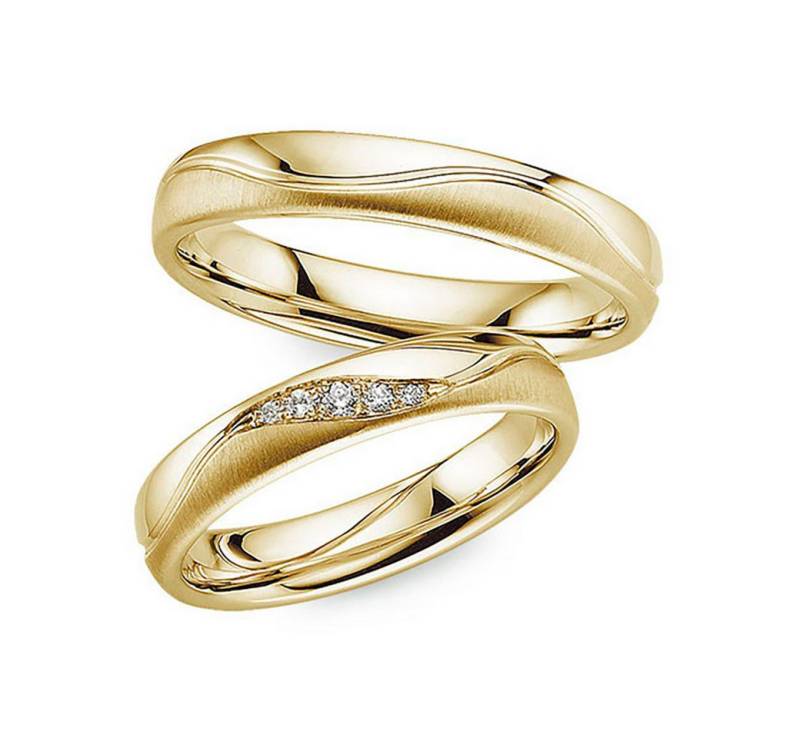 Phönix Trauring Schmuck Geschenk Partnerring Ehering Goldring, Made in Germany - wahlweise mit oder ohne Zirkonia von Phönix