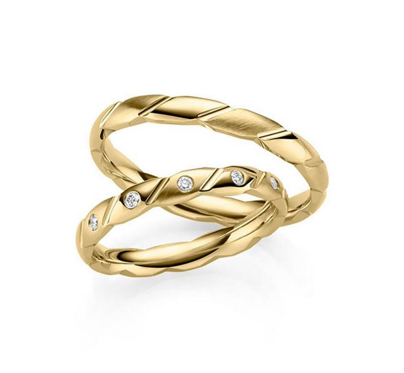 Phönix Trauring Schmuck Geschenk Partnerring Ehering Goldring, Made in Germany - wahlweise mit oder ohne Zirkonia von Phönix