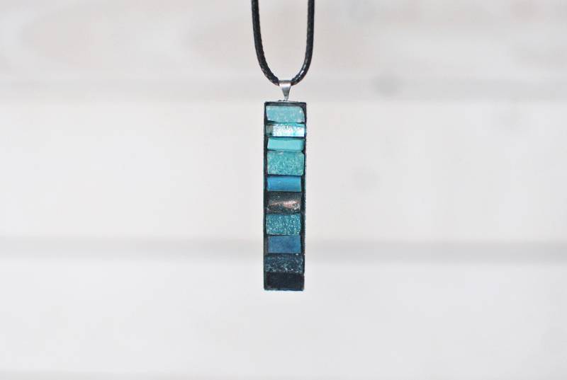 Aquamarin Schmuck, 2 "Rechteckige Anhänger Halskette, Mosaik Anhänger." Aquamarin Schmuck, 2 "Rechteckige Anhänger Halskette, Mosaik Anhänger." von PhoenixHandcraft