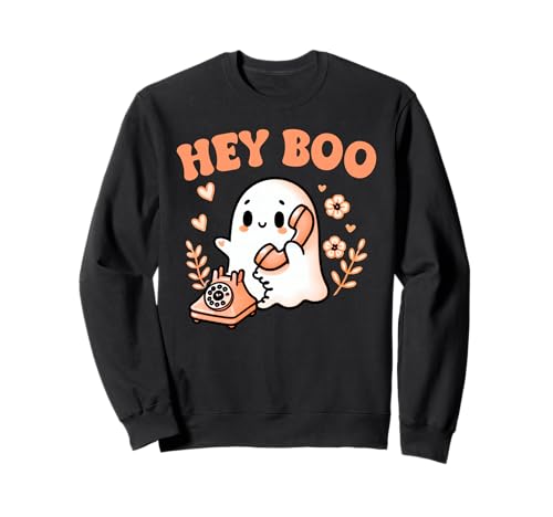 Hey Boo Ghost Girl Calling Phone Halloween Spooky Boo JEE Sweatshirt Hey Boo Ghost Girl Calling Phone Halloween Spooky Boo JEE Sweatshirt von Phone Case Halloween Ghost Hey Boo Halloween Shirt