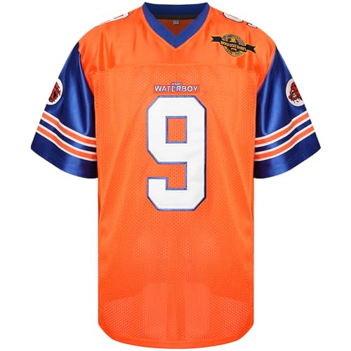Phoneutrix Bobby Boucher #9 The Waterboy Adam Sandler Movie Mud Dogs Bourbon Bowl Fußballtrikot, Orange-Blue, L Phoneutrix Bobby Boucher #9 The Waterboy Adam Sandler Movie Mud Dogs Bourbon Bowl Fußballtrikot, Orange-Blue, L von Phoneutrix