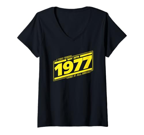 Damen 1977 Ich war dabei, als Alles begann | Nerdy Science Fiction T-Shirt mit V-Ausschnitt Damen 1977 Ich war dabei, als Alles begann | Nerdy Science Fiction T-Shirt mit V-Ausschnitt von PhonyNerds