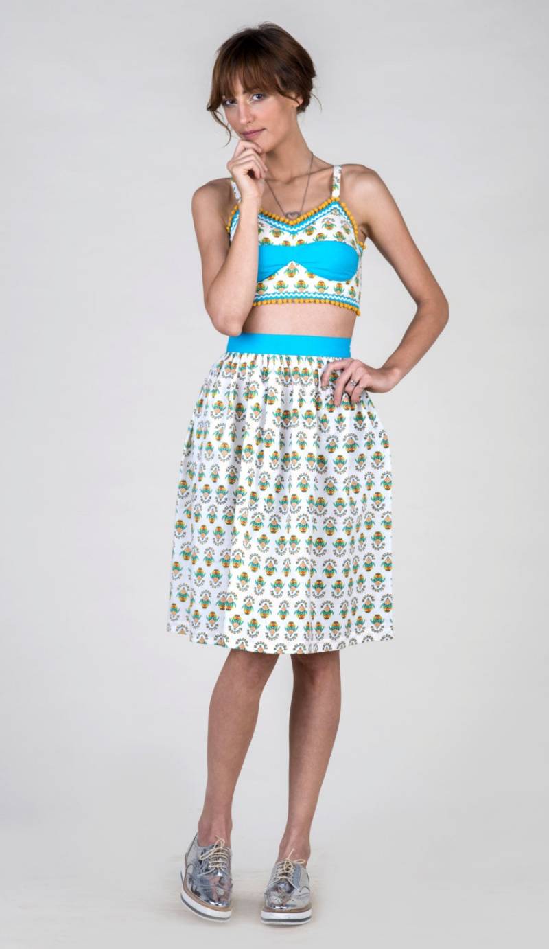 Die Fett Rock, Gedruckt Sommerrock, Bedruckte Baumwolle, 50Er Jahre Voller Vintage-stil, Knie Länge Rock Die Fett Rock, Gedruckt Sommerrock, Bedruckte Baumwolle, 50Er Jahre Voller Vintage-stil, Knie Länge Rock von Phosforescence