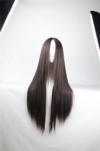 Langhaar Glatte Perücke mit vorner Spitze Ombre Straight Spitze-Front-Perücke Cosplay Kostueme Frauen 75cm von Photo Pal