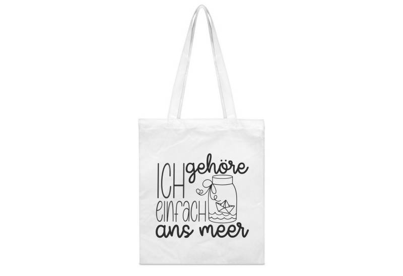 PhotoFancy Tragetasche mit Spruch 'Ans Meer' - Stoffbeutel, mit lustigem Spruch von PhotoFancy