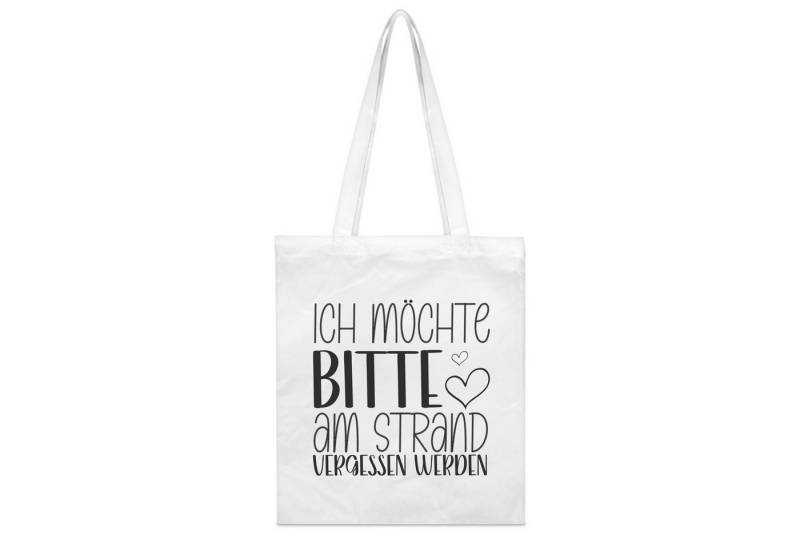 PhotoFancy Tragetasche mit Spruch 'Strand' - Stoffbeutel, mit lustigem Spruch von PhotoFancy