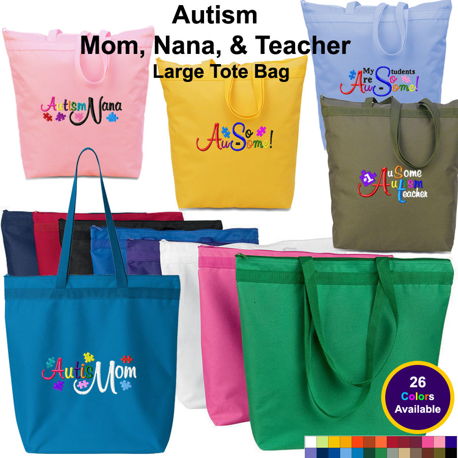 Autismus-Mama, Nana & Lehren Große Einkaufstasche, Au-Some, Spektrum, Autismus-Bewusstsein, Autismus Geschenke, Autist von PhotoGiftMarket