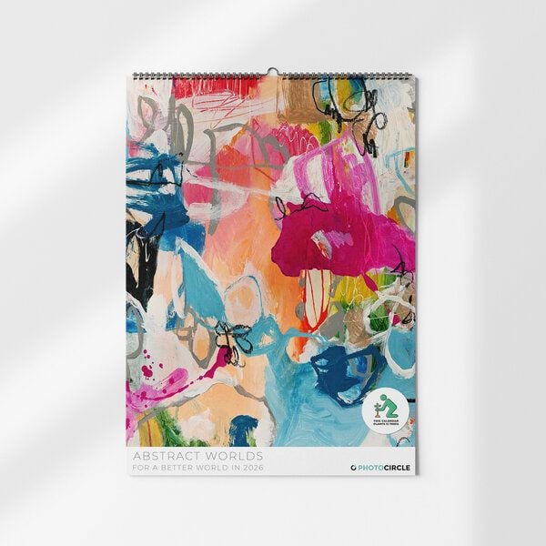 Photocircle Abstrakte Kunst Wandkalender 2026 – Abstrakte Welten von Marisol Evora von Photocircle