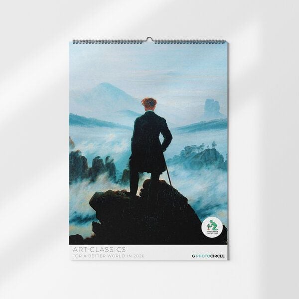 Photocircle Art Classics Kalender 2026 / Wandkalender mit Kunstklassikern von Caspar David Friedrich, Klee, van Gogh, Klimt, Monet von Photocircle