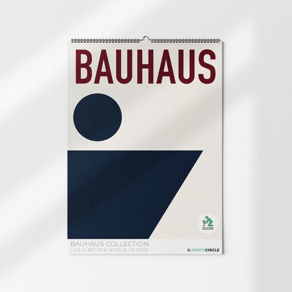 Photocircle Bauhaus Collection Kalender 2026 / Wandkalender mit ikonischen Bauhaus Designpostern von Photocircle