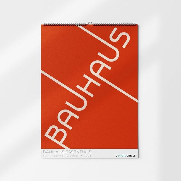 Photocircle Bauhaus Essentials Kalender für 2026 / Wandkalender 2026 mit Vintage-Bauhaus Kunstpostern von Photocircle