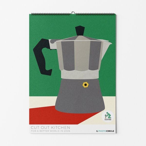 Photocircle Cut Out Kitchen Kalender 2026 / Wandkalender für die Küche mit Pop Art Scherenschnitten von Rosi Feist von Photocircle