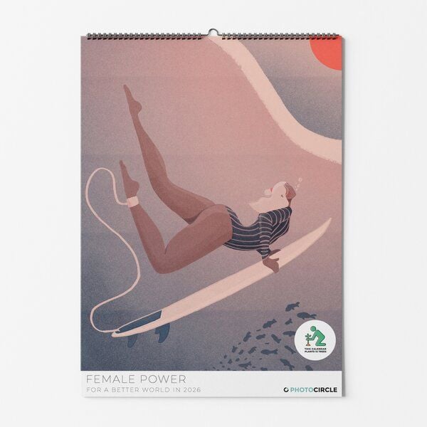 Photocircle Female Power Design Wandkalender 2026 mit Illustrationen von Veronika Grenzebach von Photocircle