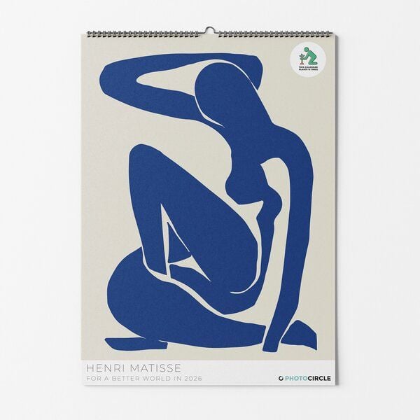 Photocircle Henri Matisse Wandkalender 2026 / Kunstkalender mit Matisse Scherenschnitten / Paper Cut Outs / Papiers Découpés von Photocircle