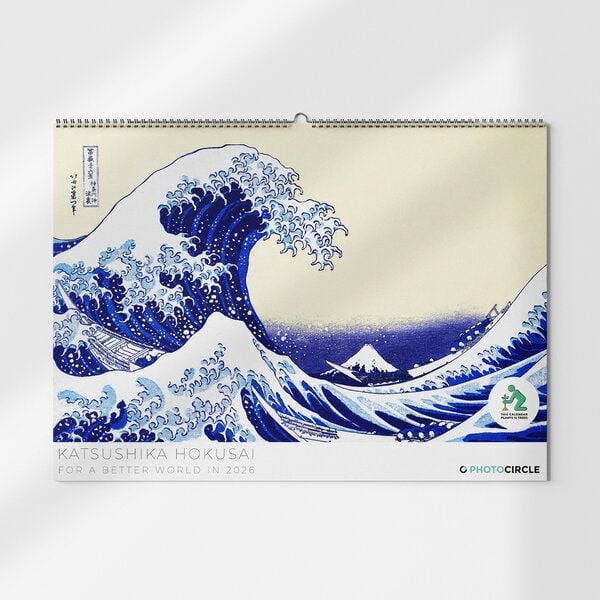Photocircle Hokusai Kunstkalender 2026 / Wandkalender mit den berühmten Ansichten des Berges Fuji von Hokusai von Photocircle