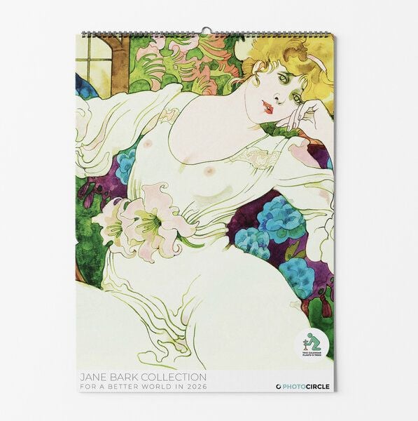 Photocircle Jane Bark Collection Kalender 2026 – Kunstkalender mit Modeillustrationen der schwedischen Fashion Ikone von Photocircle