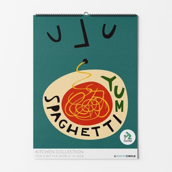 Photocircle Kitchen Collection Kalender 2026 / Wandkalender mit vintage Illustrationen für die Küche für Kochfans und Foodies von Photocircle