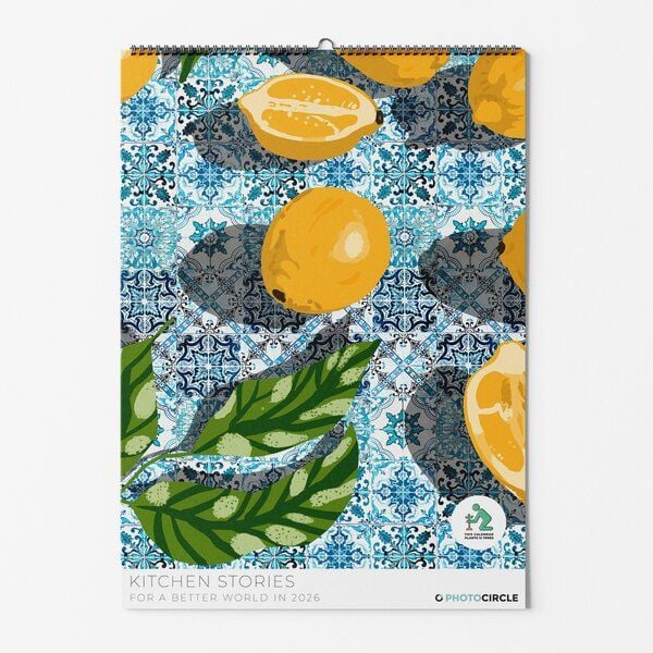 Photocircle Kitchen Stories Wandkalender 2026 mit 83 Oranges / Uma Gokhale Designposter für die Küche von Photocircle