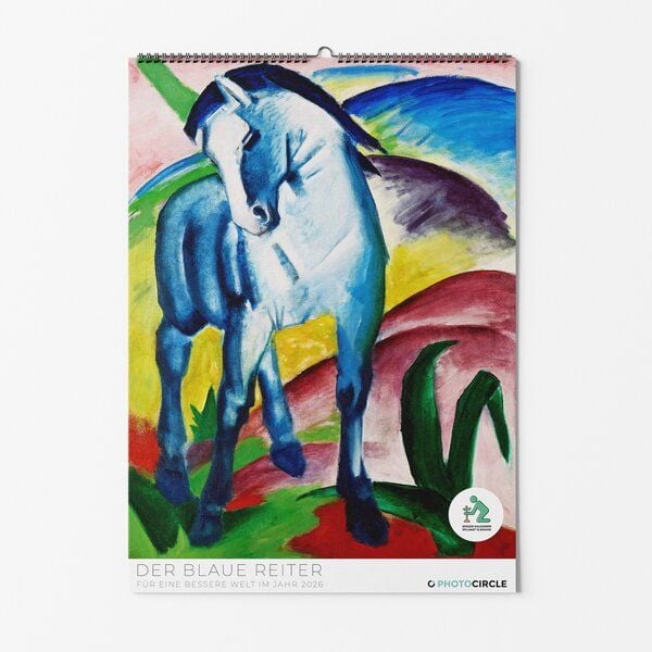 Photocircle Kunstkalender 2026 – Der Blaue Reiter / Nachhaltiger Monatskalender mit Bildern von Macke, Marc, Klee und Kandnisky von Photocircle
