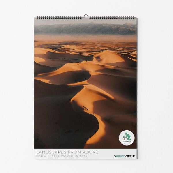 Photocircle Landschaften von oben Kalender 2026 – Nachhaltiger Wandkalender mit Luftaufnahmen von Lennart Pagel von Photocircle