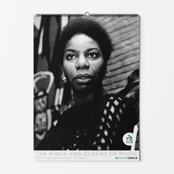 Photocircle Musik Ikonen Kalender 2026 / Vintage Wandkalender mit Konzertpostern von Nina Simone, the Doors, Elvis, Otis Redding von Photocircle