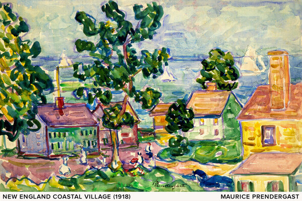 Photocircle Poster / Leinwandbild / Kunst - Maurice Prendergast: New England Coastal Village von Photocircle