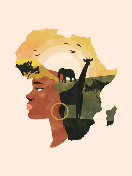 Photocircle Poster / Leinwandbild - Africa Love von Photocircle