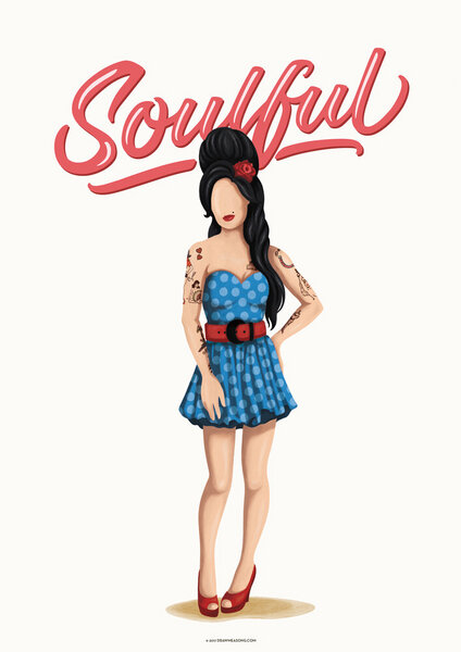 Photocircle Poster / Leinwandbild - Amy Winehouse Soulful von Photocircle
