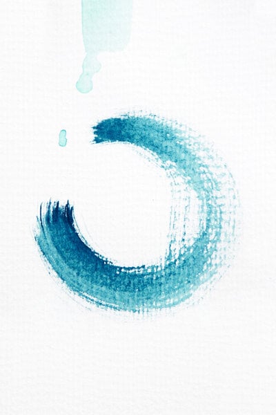 Photocircle Poster / Leinwandbild - Aquarelle Meets Pencil - Circle von Photocircle