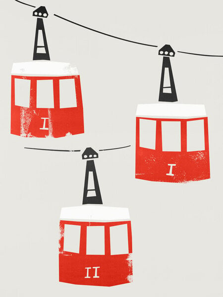 Photocircle Poster / Leinwandbild - Barcelona Cable Cars von Photocircle