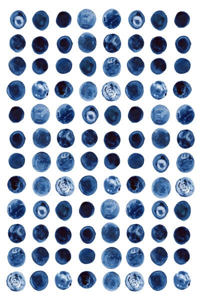 Photocircle Poster / Leinwandbild - Blueberries | Watercolor Painting von Photocircle