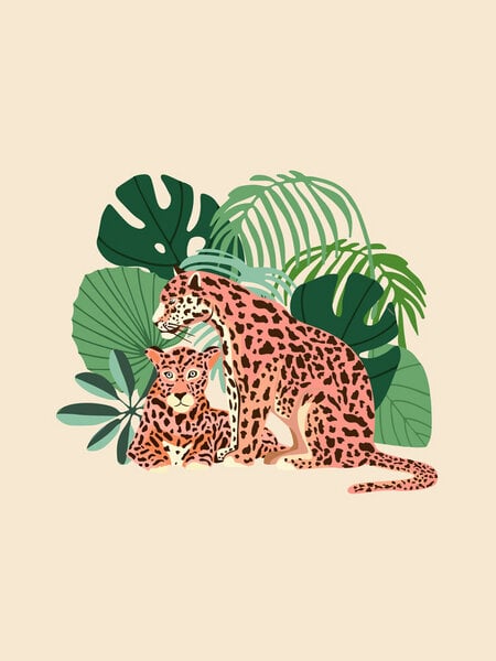 Photocircle Poster / Leinwandbild - Blush Jaguars von Photocircle