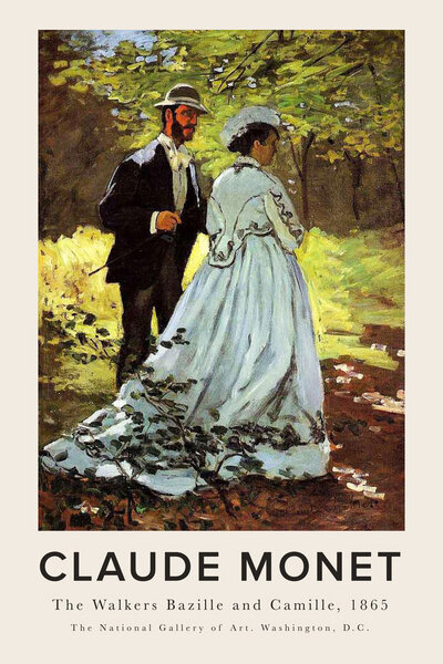 Photocircle Poster / Leinwandbild - Claude Monet - The Walkers Bazille and Camille von Photocircle