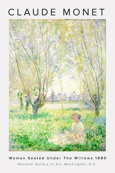 Photocircle Poster / Leinwandbild - Claude Monet - Woman Seated Under The Willows von Photocircle