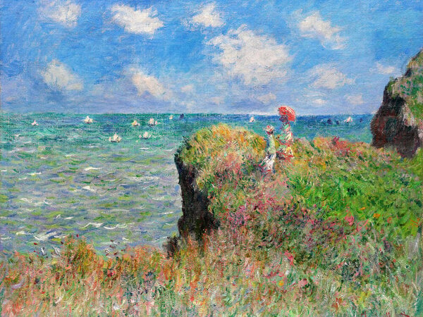 Photocircle Poster / Leinwandbild - Claude Monet: Klippenwanderung in Pourville von Photocircle