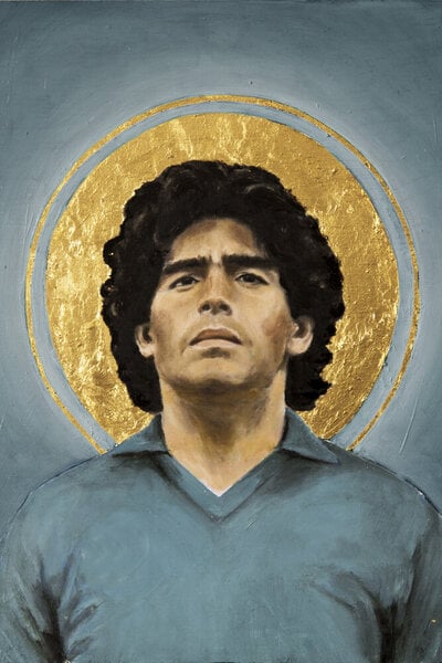 Photocircle Poster / Leinwandbild - Diego Maradona von Photocircle