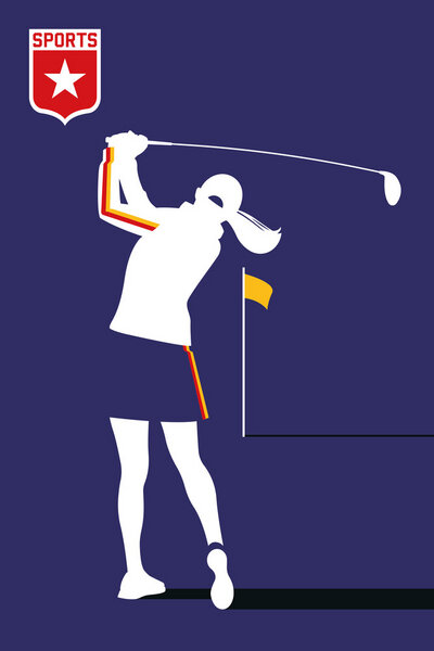 Photocircle Poster / Leinwandbild - Female Golf von Photocircle