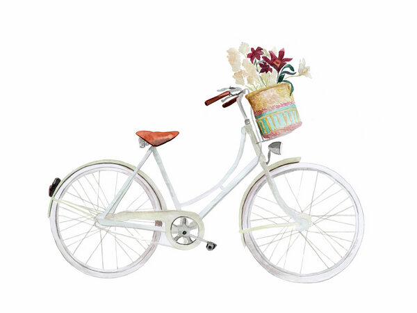 Photocircle Poster / Leinwandbild - Flower Bike von Photocircle