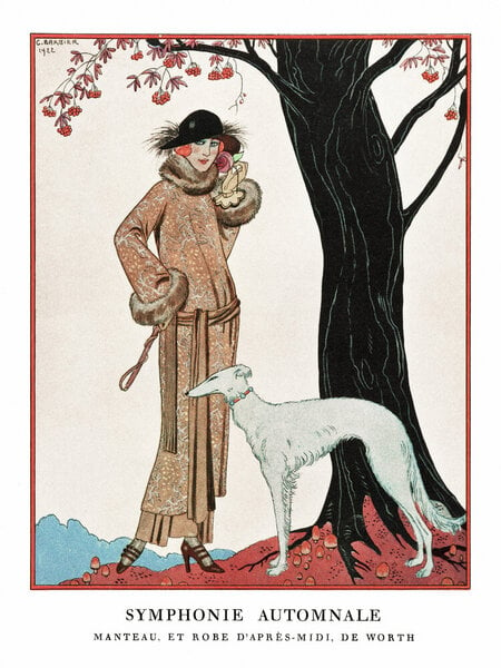 Photocircle Poster / Leinwandbild - George Barbier: Autumn Symphony von Photocircle