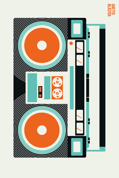 Photocircle Poster / Leinwandbild - Ghetto Blaster von Photocircle