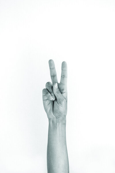 Photocircle Poster / Leinwandbild - Hands 5 - VEGAN - PEACE von Photocircle
