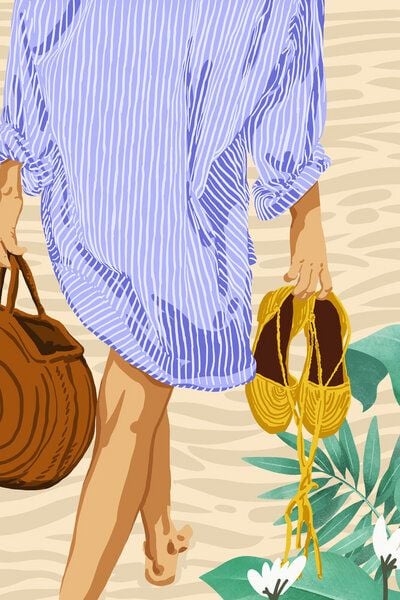 Photocircle Poster / Leinwandbild - I followed my heart & it led me to the beach von Photocircle