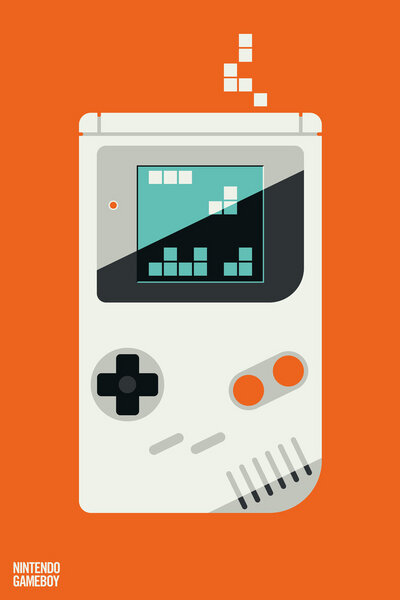 Photocircle Poster / Leinwandbild - Icons Gameboy von Photocircle