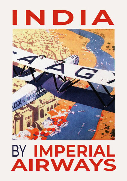 Photocircle Poster / Leinwandbild - India - by Imperial Airways von Photocircle